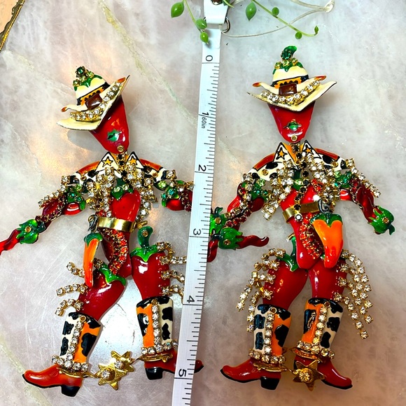 Lunch at the Ritz Spicy 🌶️ cowboy earrings - Picture 7 of 12